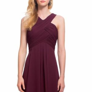 Azazie Crisscross neck chiffon A-line Gown